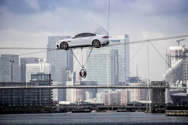 Jaguar XF over the Thames